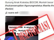 [HOAKS atau FAKTA]: Gunung Anak Krakatau Meletus Hebat