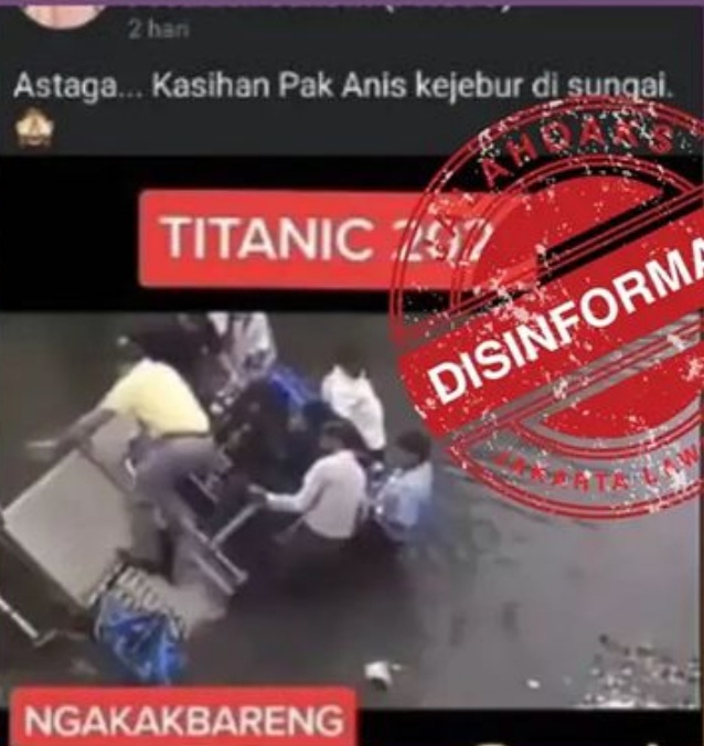 Tangkapan layar hoaks. (Foto: Antara)