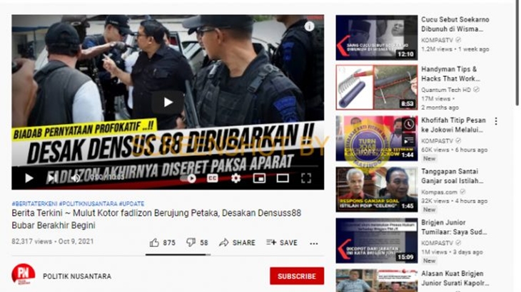 [HOAKS atau FAKTA]: Serukan Pembubaran, Fadli Zon Malah Didatangi Densus 88