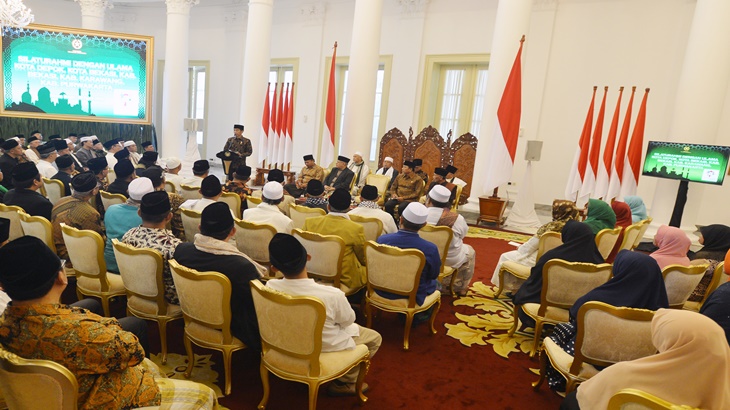 Presiden Jokowi terima para ulama di Istana