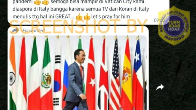 Tangkapan layar hoaks. 