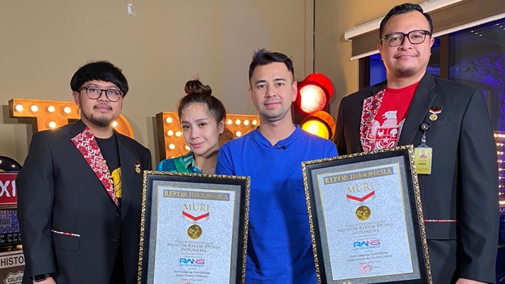 Raffi Ahmad dan Nagita Slavina Sukses Pecahkan Rekor MURI Live Streaming