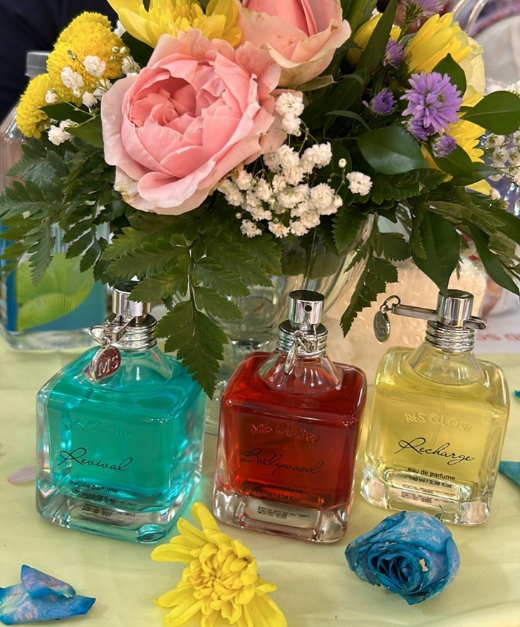 MS Glow Aura Series Eau de Perfume memiliki tiga pilihan aroma, yaitu Revival, Recharge, dan Bollywood. (Foto: Dok. Msglow)