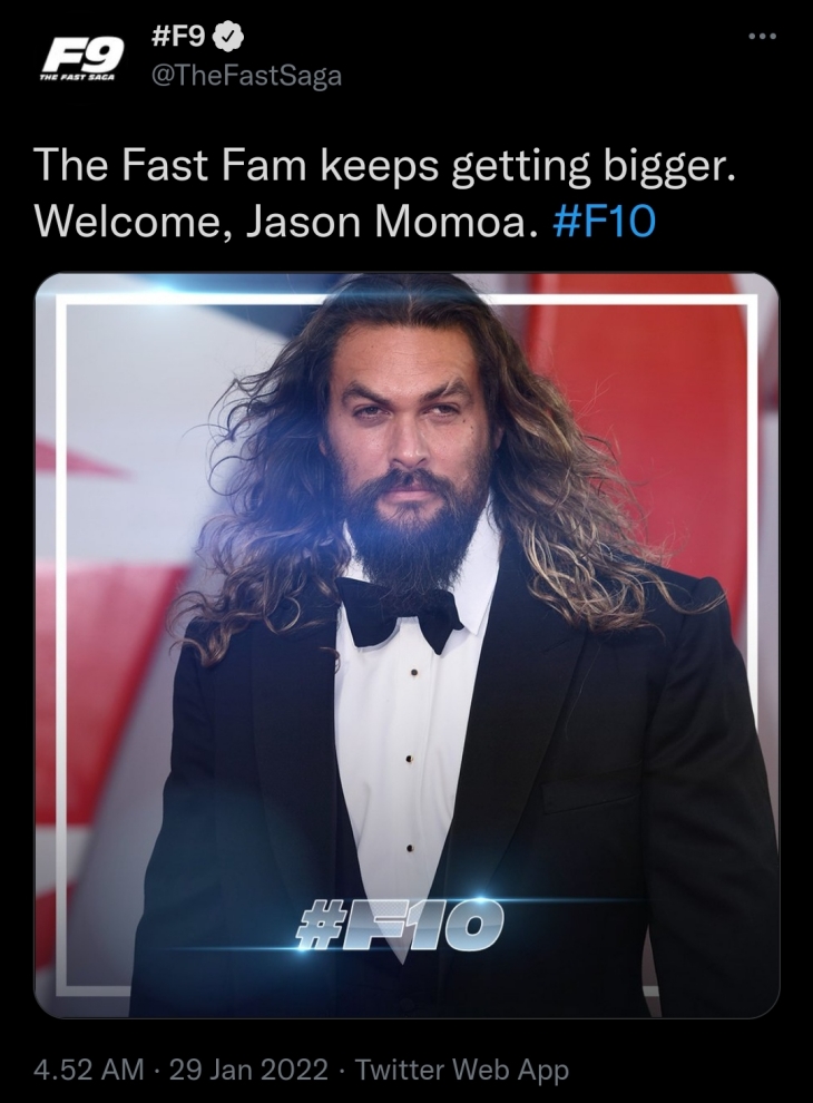 Jason Momoa Bergabung untuk Sekuel ‘Fast and Furious’