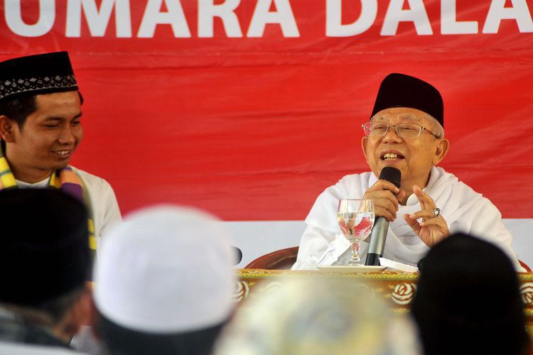  Kiai Ma'ruf Ingatkan Para Pendukungnya Jaga Suara Jangan Sampai Pindah ke Kubu Sebelah