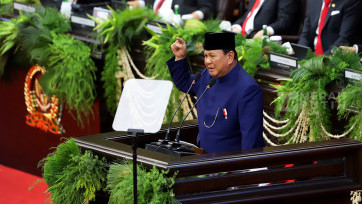 Aksi Presiden Prabowo Subianto Sampaikan Pidato Awal Masa Jabatan di Sidang Paripurna MPR 