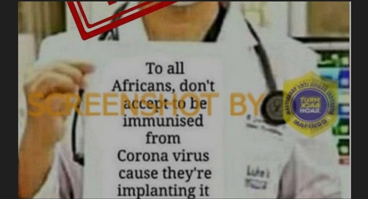 [HOAKS atau FAKTA]: Terungkap, Penyebaran Virus Corona Bisa Terjadi Lewat Vaksin