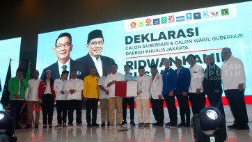Deklarasi Pasangan Ridwan Kamil dan Suswono sebagai Cagub-Cawagub DKJ Pilkada 2024
