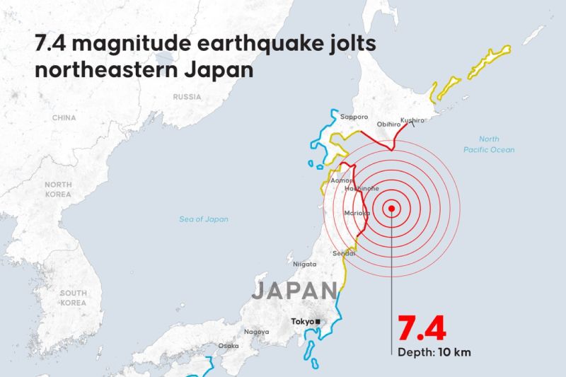 KBRI Tokyo Buka Hotline Darurat untuk WNI Terdampak Gempa M 7,4