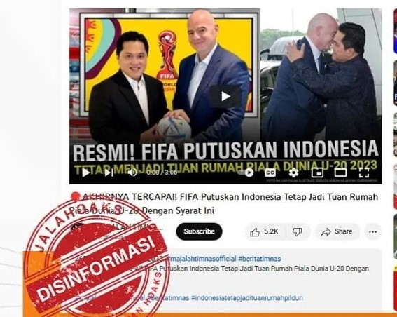 [HOAKS atau FAKTA]: Indonesia Tetap Jadi Tuan Rumah Piala Dunia U-20