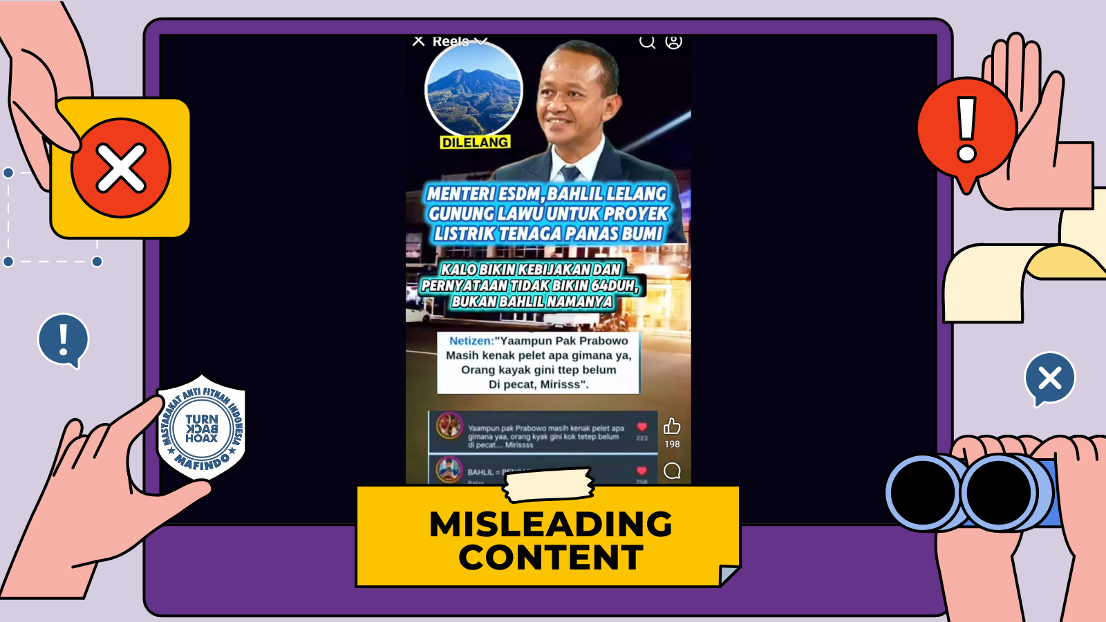 [HOAKS atau FAKTA]: Menteri ESDM Bahlil Lelang Gunung Lawu untuk Proyek Pembangkit Listrik Tenaga Panas Bumi