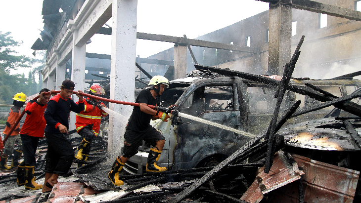 Polisi Selidiki Penyebab Kebakaran Pasar Pameungpeuk