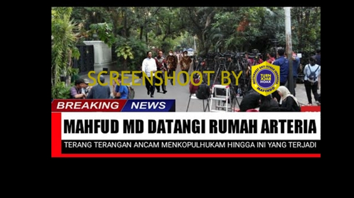 [HOAKS atau FAKTA]: Menkopolhukam Mahfud MD Datangi Rumah Arteria Dahlan
