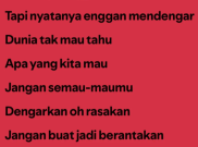 SIVIA Unggah Lirik 'Jangan Semau-maumu' di Tengah Sorotan Demonstrasi