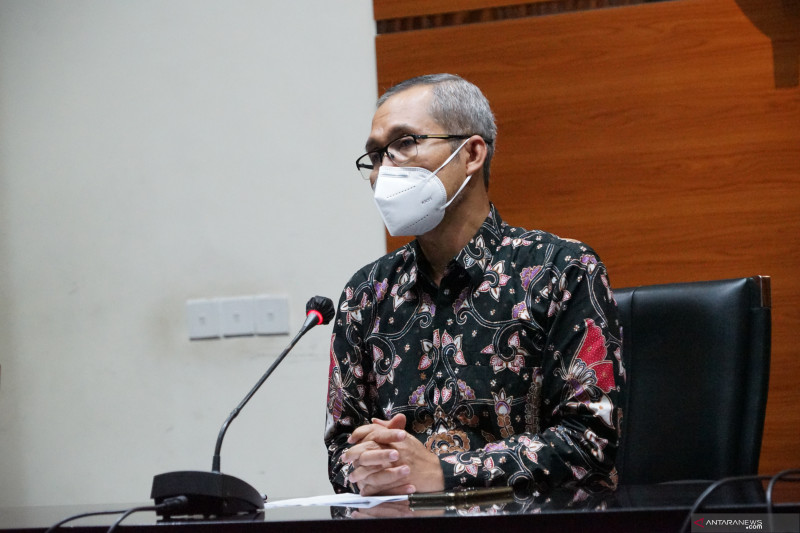 Wakil Ketua KPK Alexander Marwata dalam konferensi pers Kinerja KPK Semester 1 tahun 2021 di gedung KPK Jakarta, Selasa (24/8). (Humas KPK)