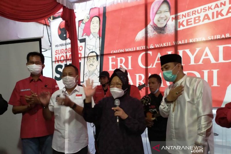 Risma 'Bantu' Kemenangan Eri-Armuji