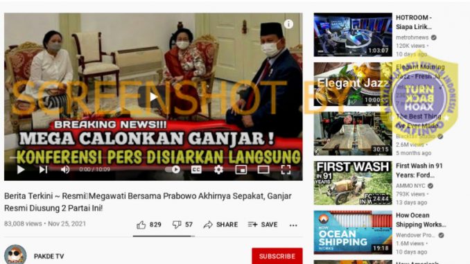 Tangkapan layar hoaks