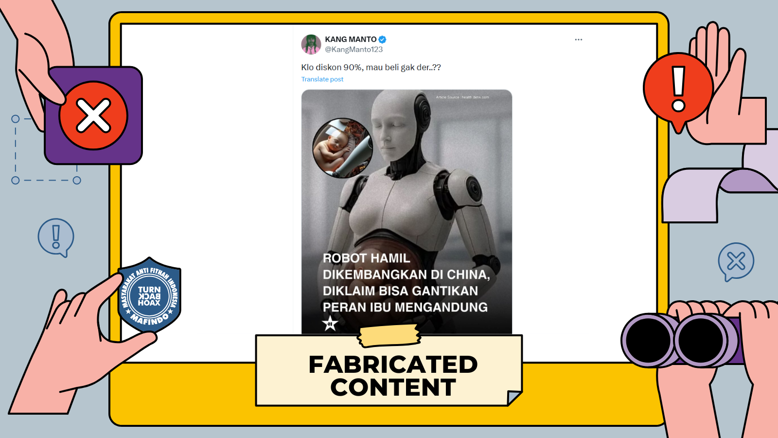 [HOAKS atau FAKTA]: China Kembangkan Robot yang Bisa Hamil untuk Gantikan Peran Ibu