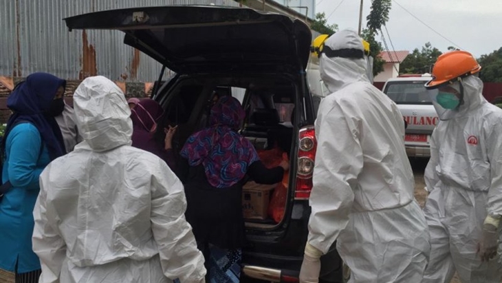 Pasien COVID-19 di Tanjungpinang dievakuasi ke Gedung LPMP Kepri di Kabupaten Bintan (Nikolas Panama)