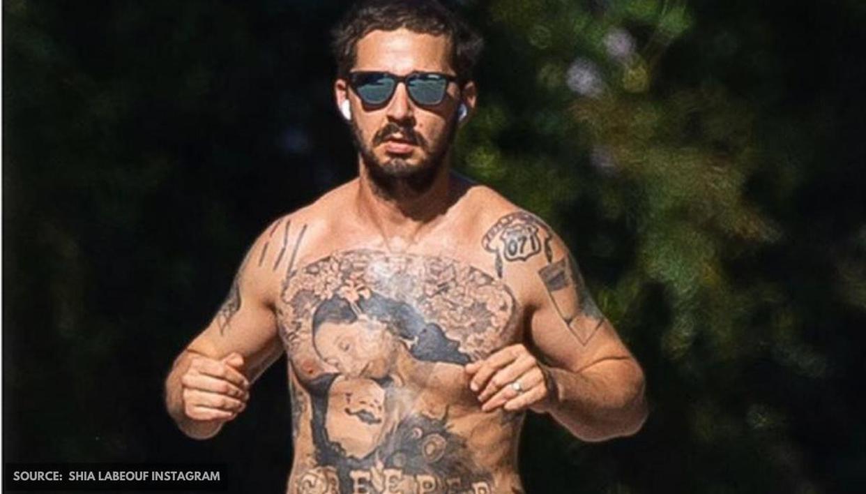 Shia LaBeouf Goes for a Shirtless Jog, Puts All His Tattoos on Display!:  Photo 4476421 | Shia LaBeouf, Shirtless Photos | Just Jared: Entertainment  News