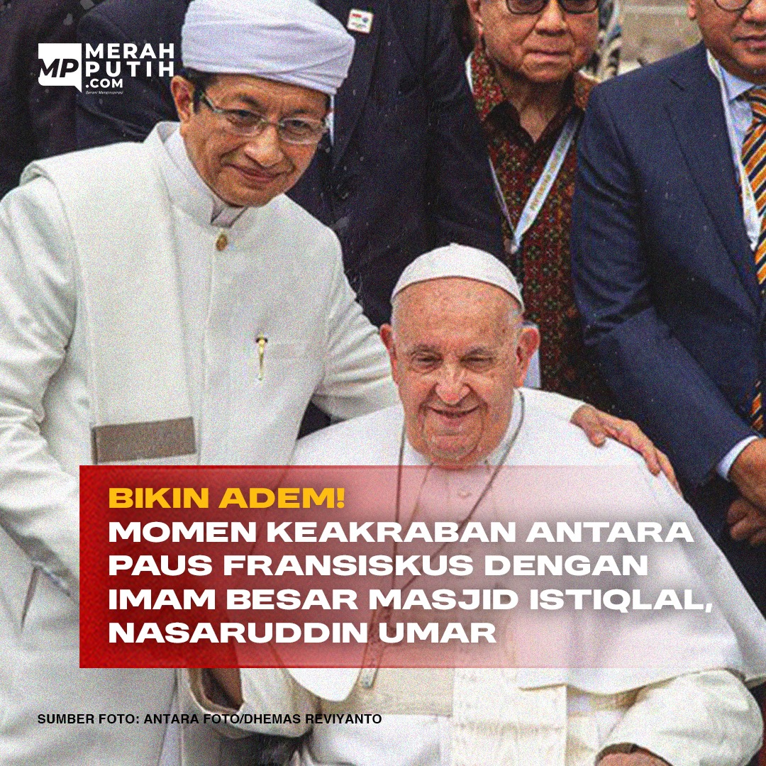 Bikin Adem! Ini Momen Keakraban Paus Fransiskus dengan Imam Besar Masjid Istiqlal, Nasaruddin Umar