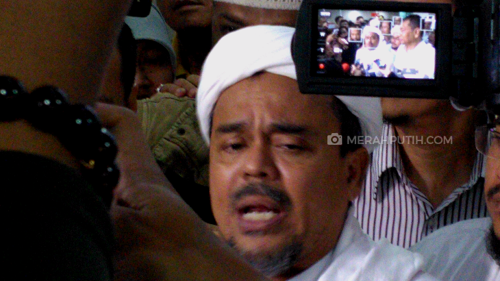 Rizieq Shihab usai jadi saksi ahli agama Islam di sidang Aho, Selasa (28/2). (MP/Fadhli)