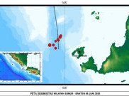 BMKG Laporkan Terjadi Dua Kali Gempa Guncang Selat Sunda