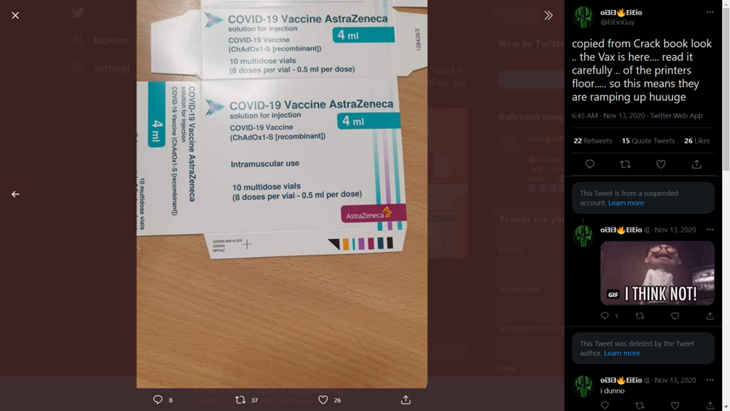 Tangkapan layar soal hoaks vaksin COVID-19 ternyata sudah diproduksi tahun 2018. (Foto: MP/Turnbackhoax.id)