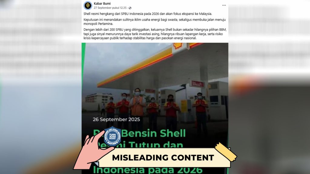 [HOAKS atau FAKTA]: Sulitnya Investasi, Shell Resmi Tutup dan Hengkang dari Indonesia Tahun 2026