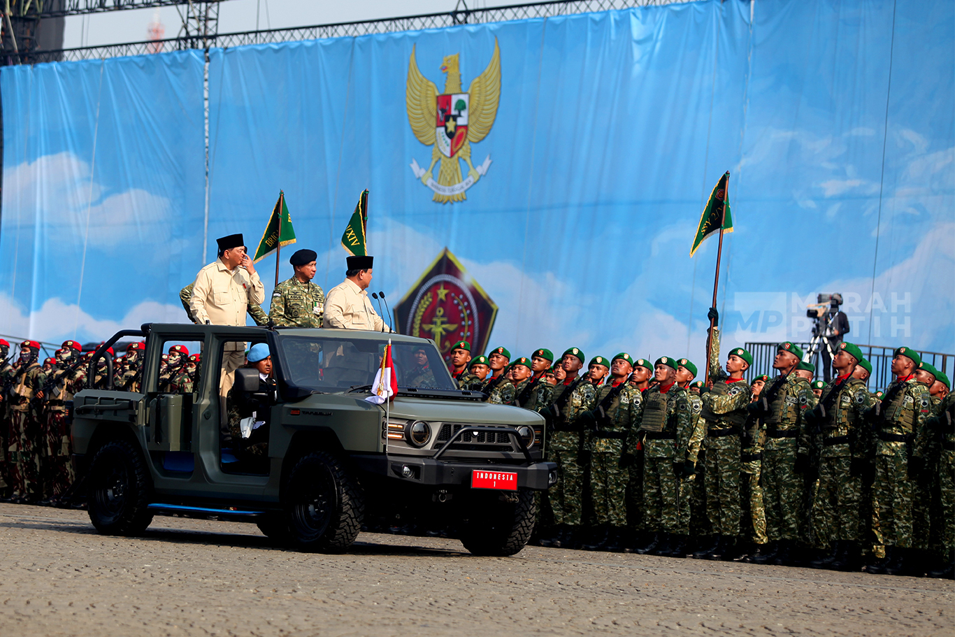 Presiden Prabowo Subianto Hadiri Upacara Peringatan HUT ke-80 TNI di Lapangan Monas 