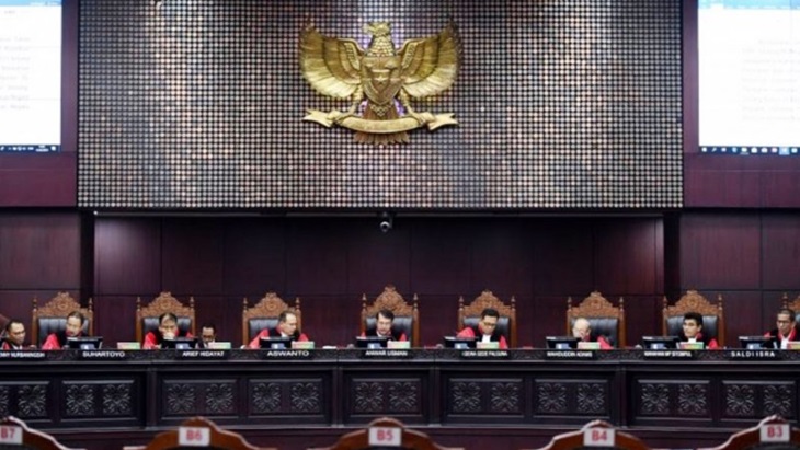 Sidang Perselisihan Hasil Pemilihan Umum (PHPU) Pilpres 2019 di Mahkamah Konstitusi. (Antaranews)