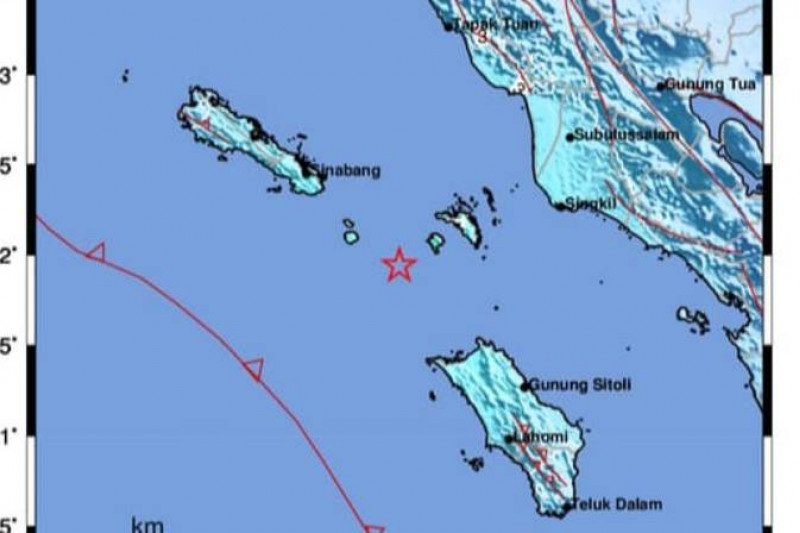 Gempa di Nias Utara Dirasakan Sampai Gunungsitoli