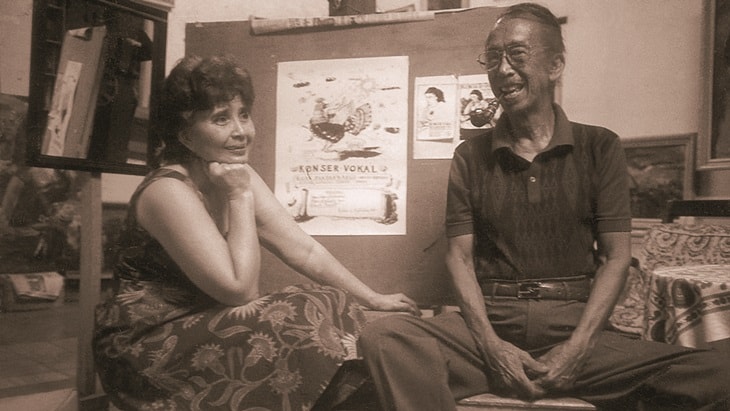S. Sudjojono bersama istri, Rose Pandanwangi. (Foto/Dokumentasi S. Sudjojono Center)