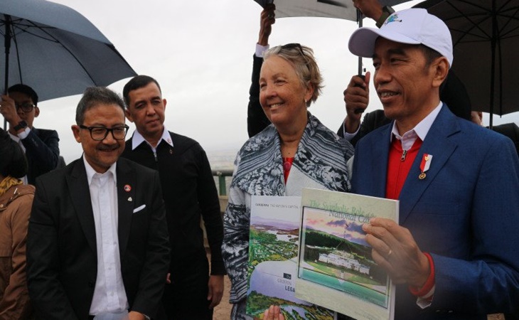 Presiden Jokowi saat berkunjung ke Australia untuk pelajari pemindahan ibu kota