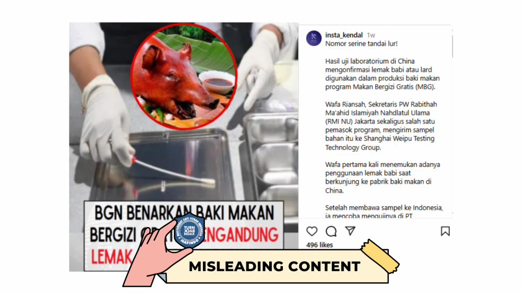 [HOAKS atau FAKTA]: Nampan Progam MBG Mengandung Lemak Babi