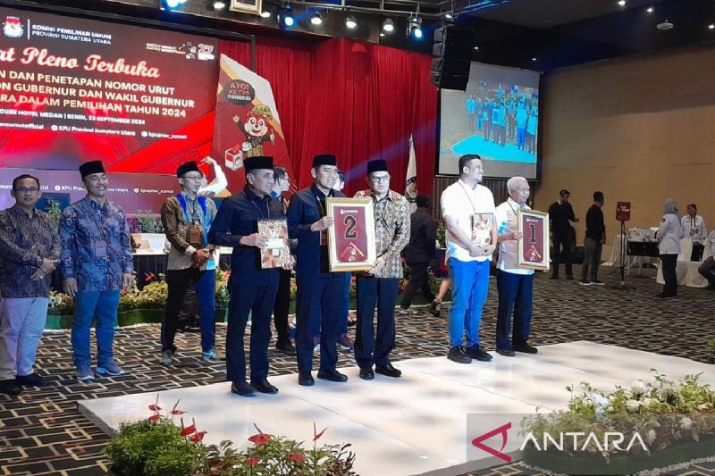 Di Pilkada Sumut, Bobby Nomor Urut 1, Edy Nomor 2