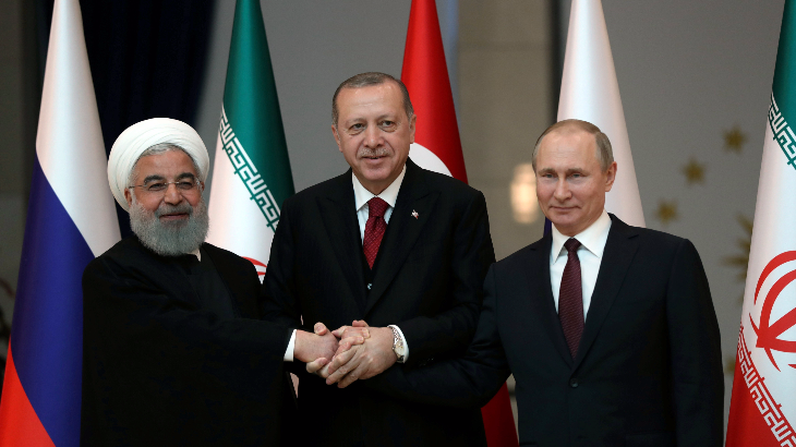 Presiden Iran, Rusia dan Turki saat di Ankara