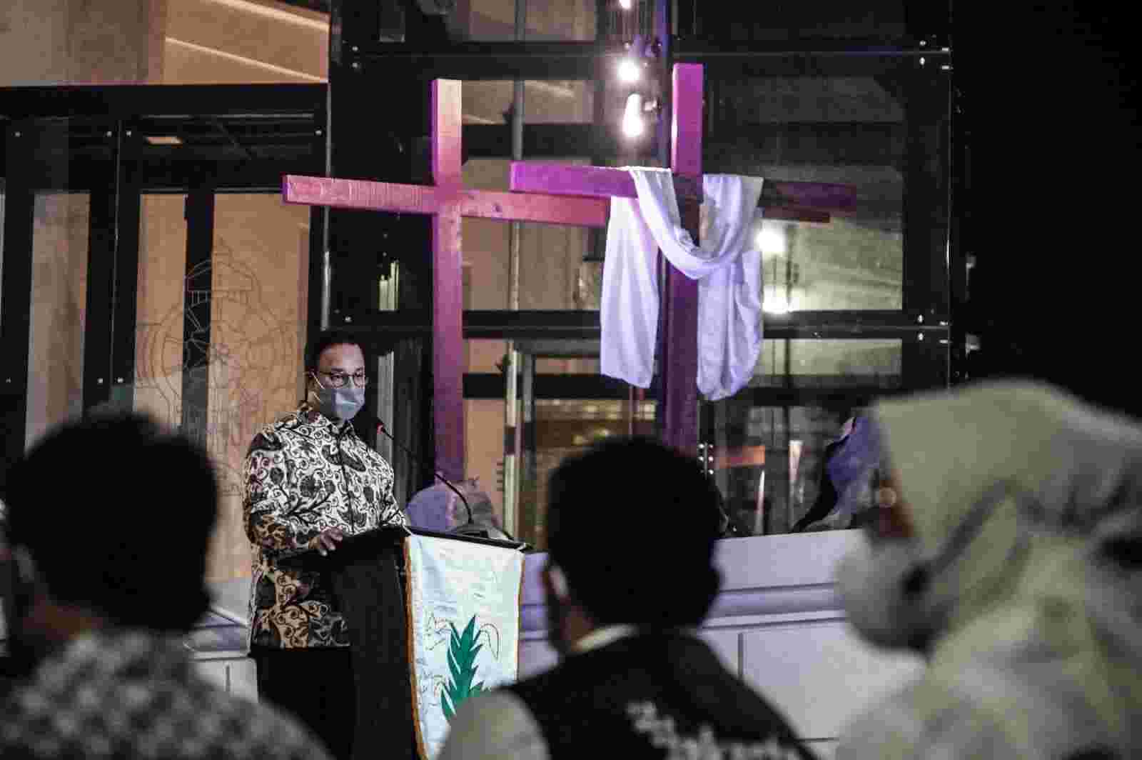 Hadiri Fajar Paskah 2022, Anies Baswedan: Kebhinnekaan Adalah Karunia dari Tuhan