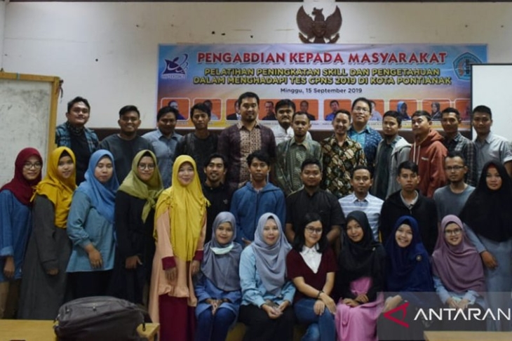 Peserta pelatihan CPNS PKM Polnep. (ANTARA/Dedi)