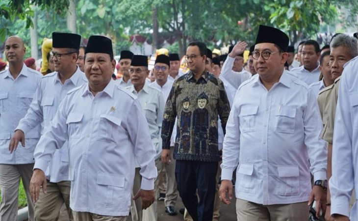 Fadli Zon bersama Ketua Umum Partai Gerindra Prabowo Subianto