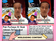 [HOAKS atau FAKTA]: Jokowi Murka Terhadap Purbaya karena Ogah Lunasi Utang Kereta Cepat