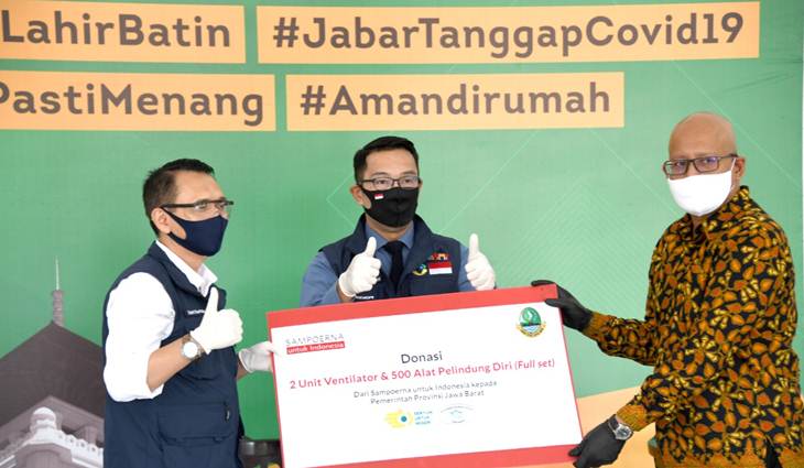 Tujuh Donatur Sumbang Alat Medis dan Sembako untuk Jabar