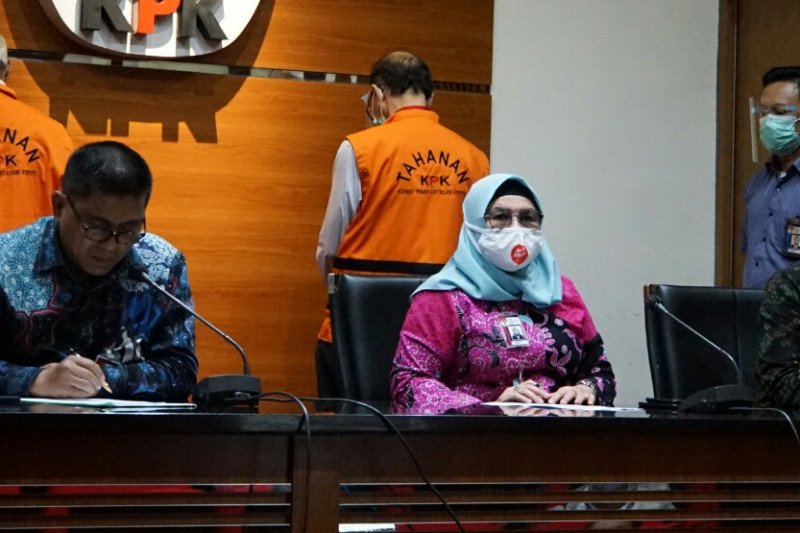 KPK menetapkan dua orang sebagai tersangka kasus dugaan korupsi terkait pengadaan Citra Satelit Resolusi Tinggi (CSRT). Foto: Humas KPK