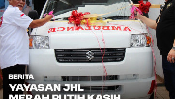 Yayasan JHL Merah Putih Kasih Berikan Mobil Ambulance untuk Yayasan Lentera Bersinar Indonesia