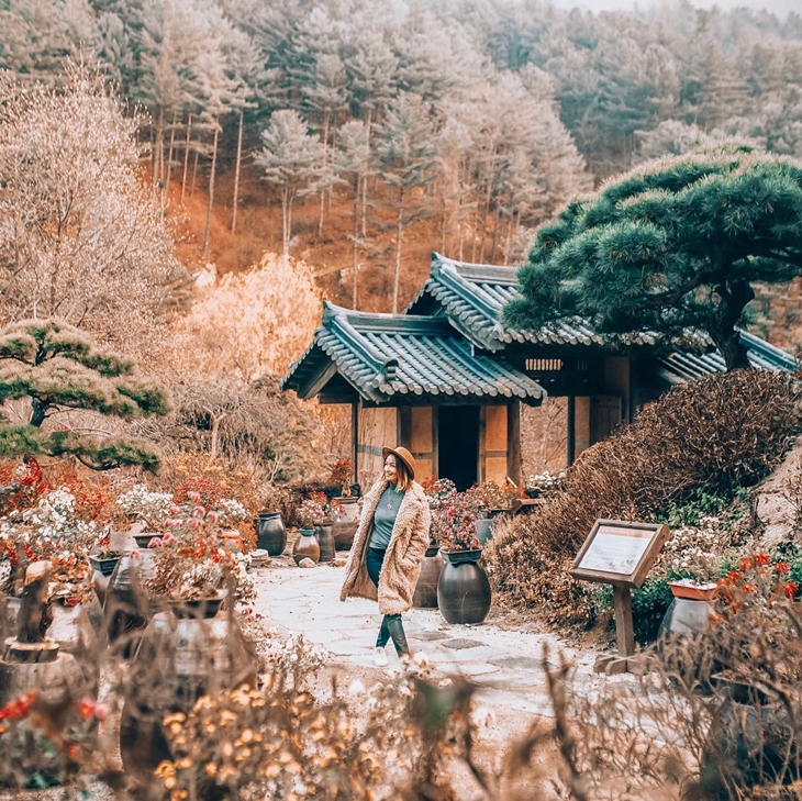  Taman Pagi Hening (Garden of Morning Calm) wisata kota berupa arboretum yang terletak di sebelah timur Seoul. (Foto: instagram.com/svetsong)