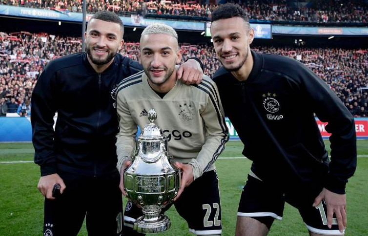 Zakaria Labyad, Hakim Ziyech, dan Noussair Mazroui (Twitter)