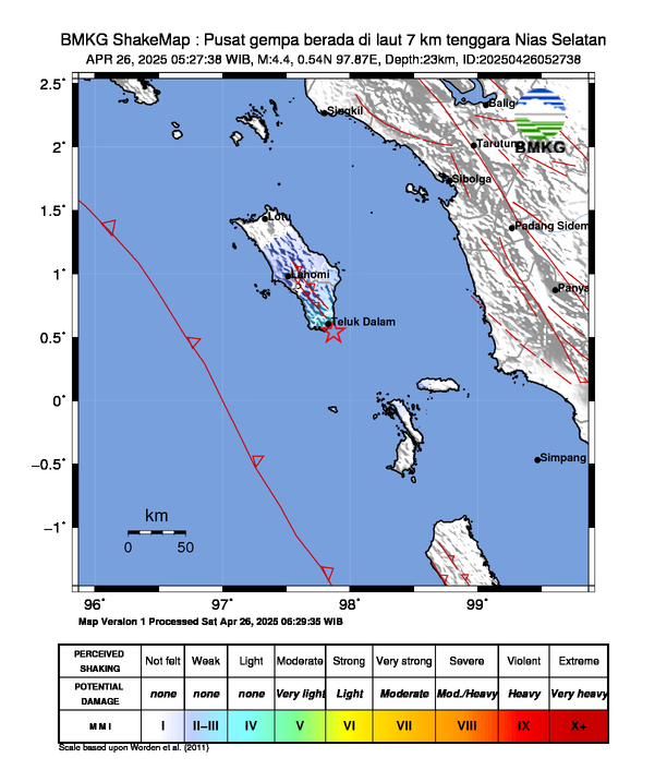 Gempa Bumi Guncang Nias Pagi Ini, Berpotensi Tsunami?