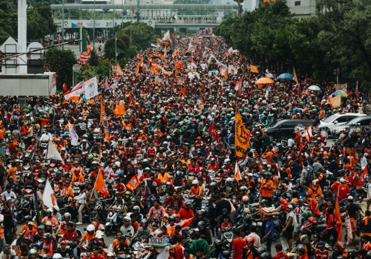 Jakmania 'Orenkan' Monas Sore Ini, Hindari Jalan-Jalan Berikut Agar Tak Terjebak Macet