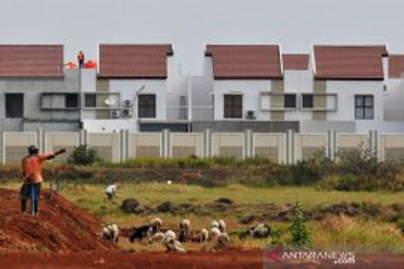 Pembangunan rumah. (Foto: Antara)