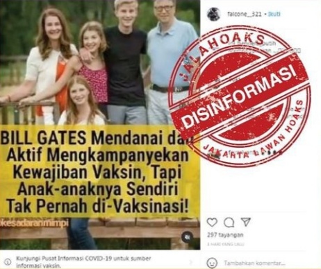 Tangkapan layar hoaks. (Foto: Antara)